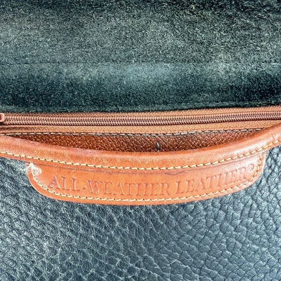 Vintage Dooney & Brooke Shoulder/Cross Body Bag All Weather Leather Black/Brown - Picture 8 of 10